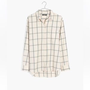 Madewell Oversized Ex-Boyfriend shirt in windowpane